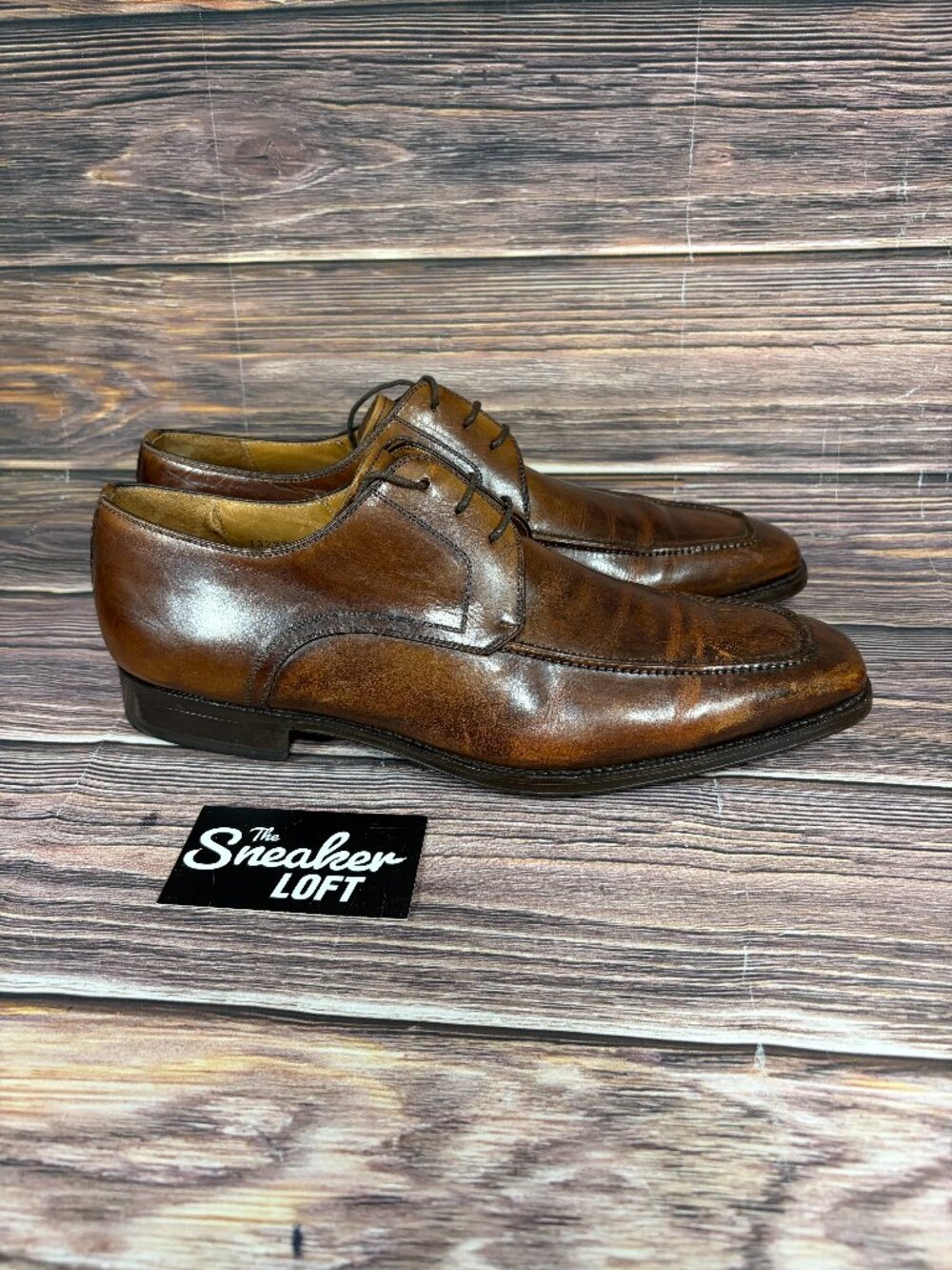 Magnanni Romelo Derby Men's Brown Leather Dress Shoes Size 11
